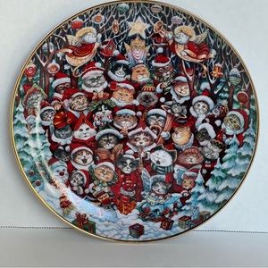 Franklin mint “Santa Claws” collector plate limited edition by Bill Bell